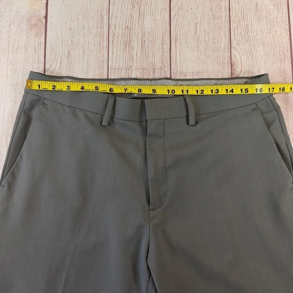 Haggar flat front straight fit premium stretch dress pants sz 34 x 34